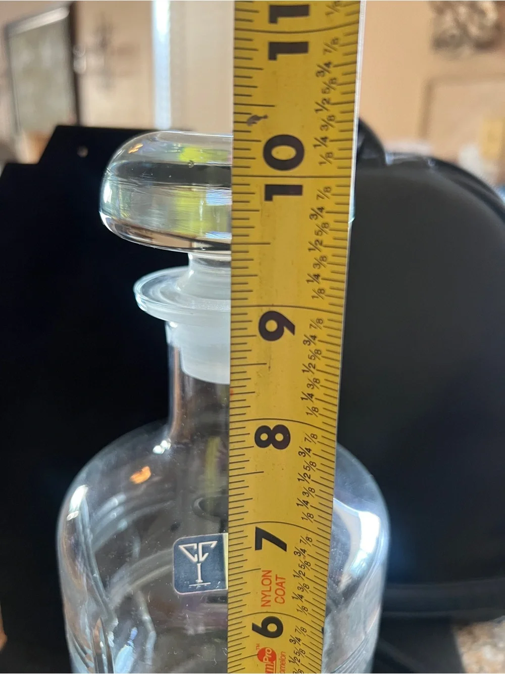 vintage hand crafted plaid crystal decanter from Crystal Clear Industries